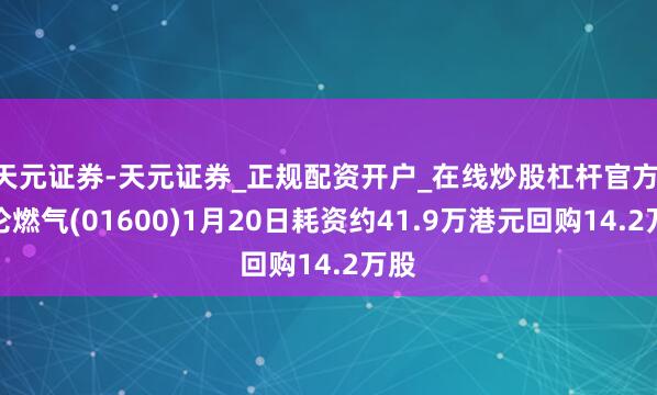 天元证券-天元证券_正规配资开户_在线炒股杠杆官方 天伦燃气(01600)1月20日耗资约41.9万港元回购14.2万股